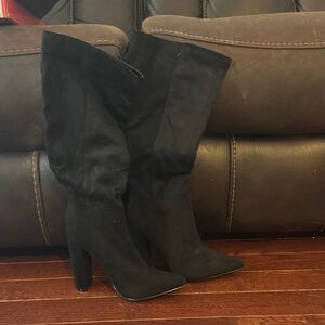 Fashion Nova Black Heeled Boots